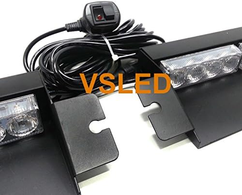 2-16 LED 32 Watt Blue White Emergency Light Bar Pack of 2 P501