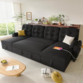 Convertible Sleeper Sofa Bed with Storage Chaise S142