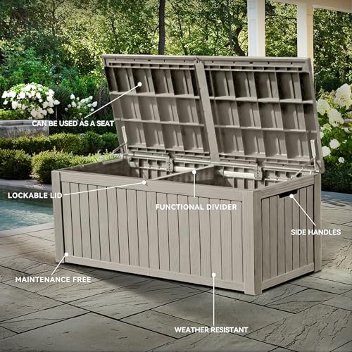 120 Gallon Resin Outdoor Storage Box I4037