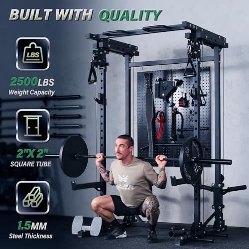 Heavy-Duty Steel Power Rack with Pull-up Bar J836