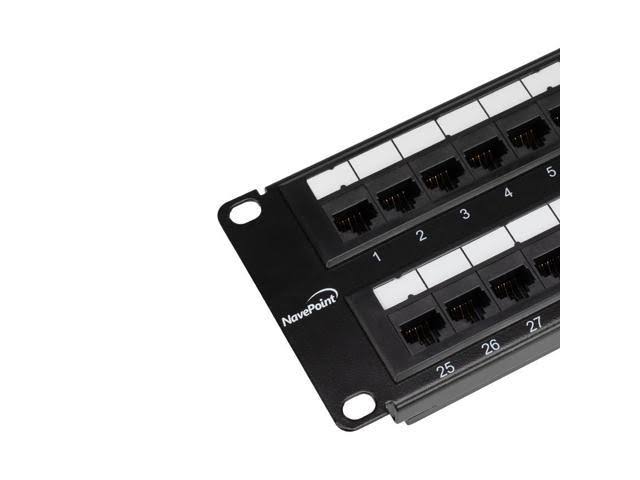 48-Port Cat6 UTP Unshielded Patch Panel 2U Black M2259