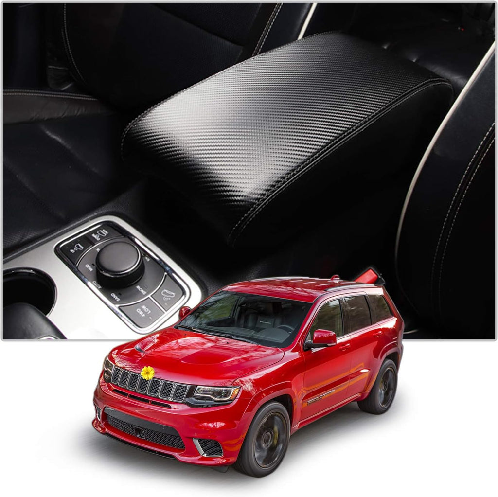 Center Console Cover Armrest Cover Console Lid Pads Carbon Fiber A31902