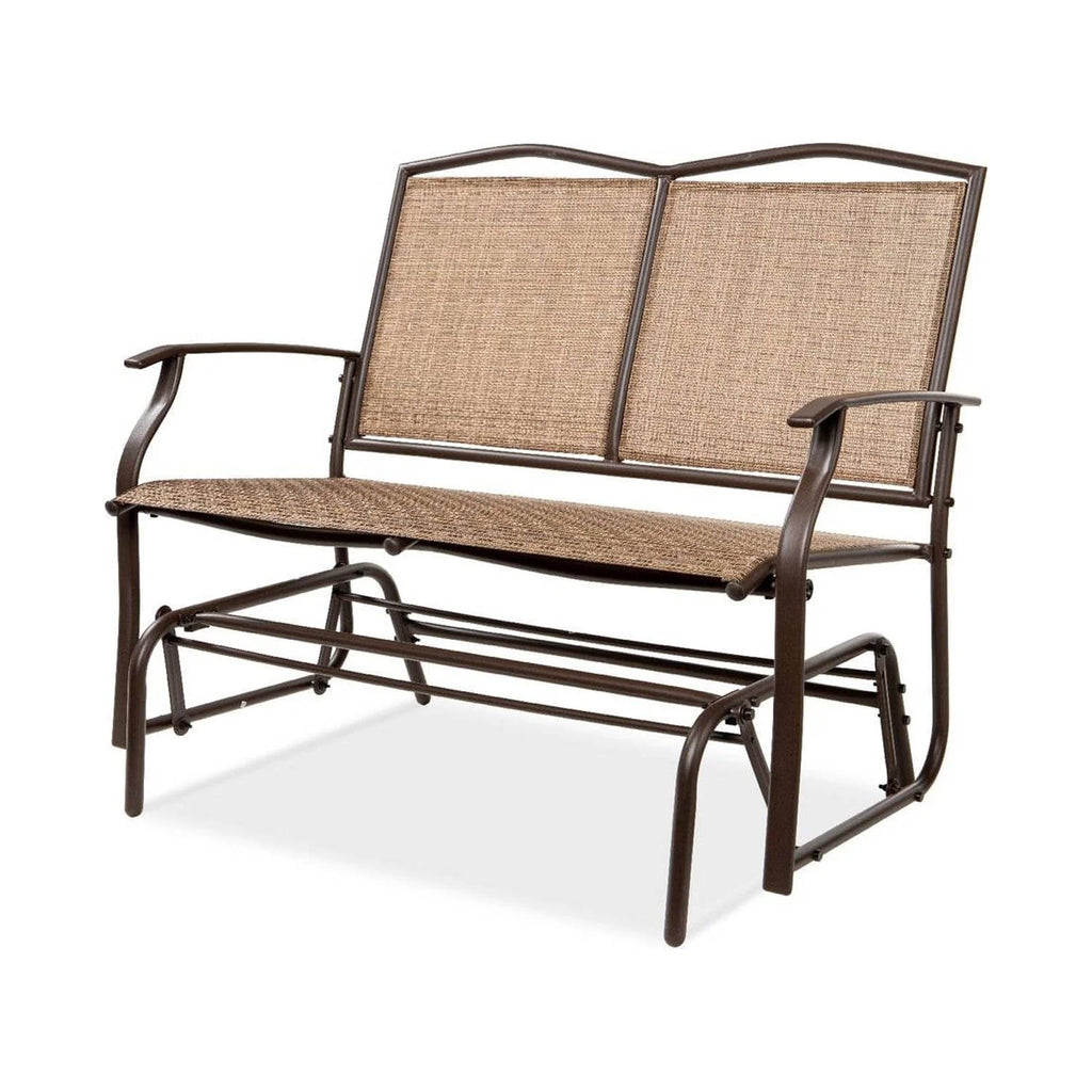 Brown 2 Seater Mesh Patio Loveseat F9075