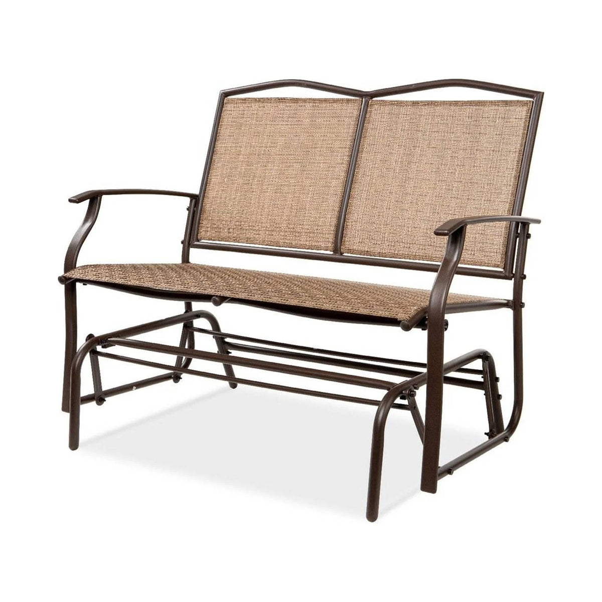 Brown 2 Seater Mesh Patio Loveseat F9075