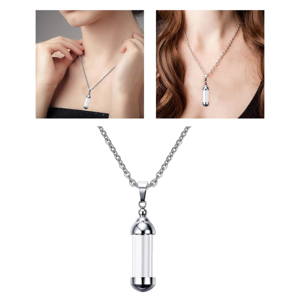 Glass Vial Pendant Necklace N84525