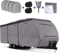 Waterproof 500D Travel Trailer Cover with 4 Tire Covers E405929