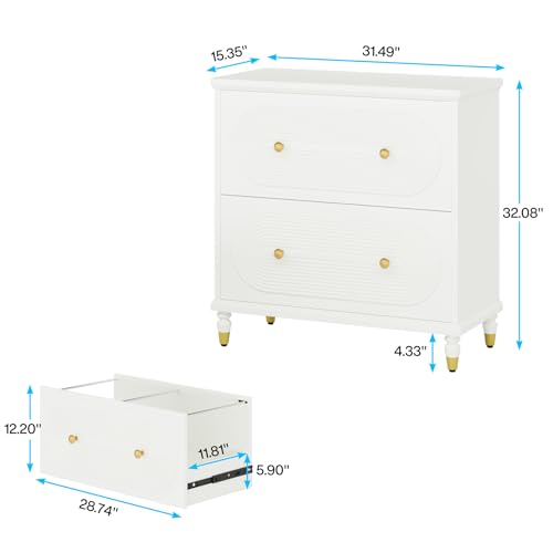 Gray 2-Drawer Wooden File Cabinet Q6888