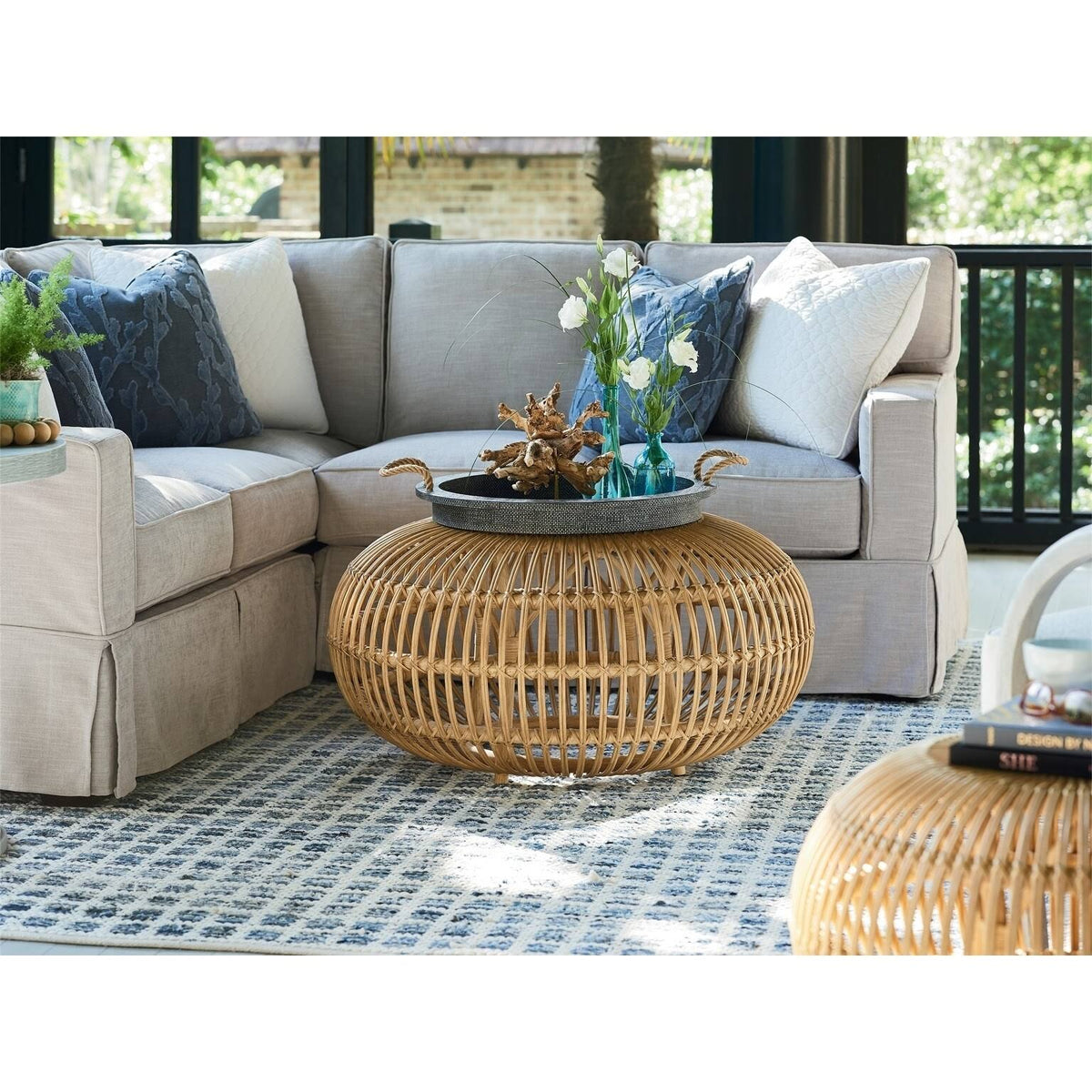 Small Rattan Scatter Table C6717