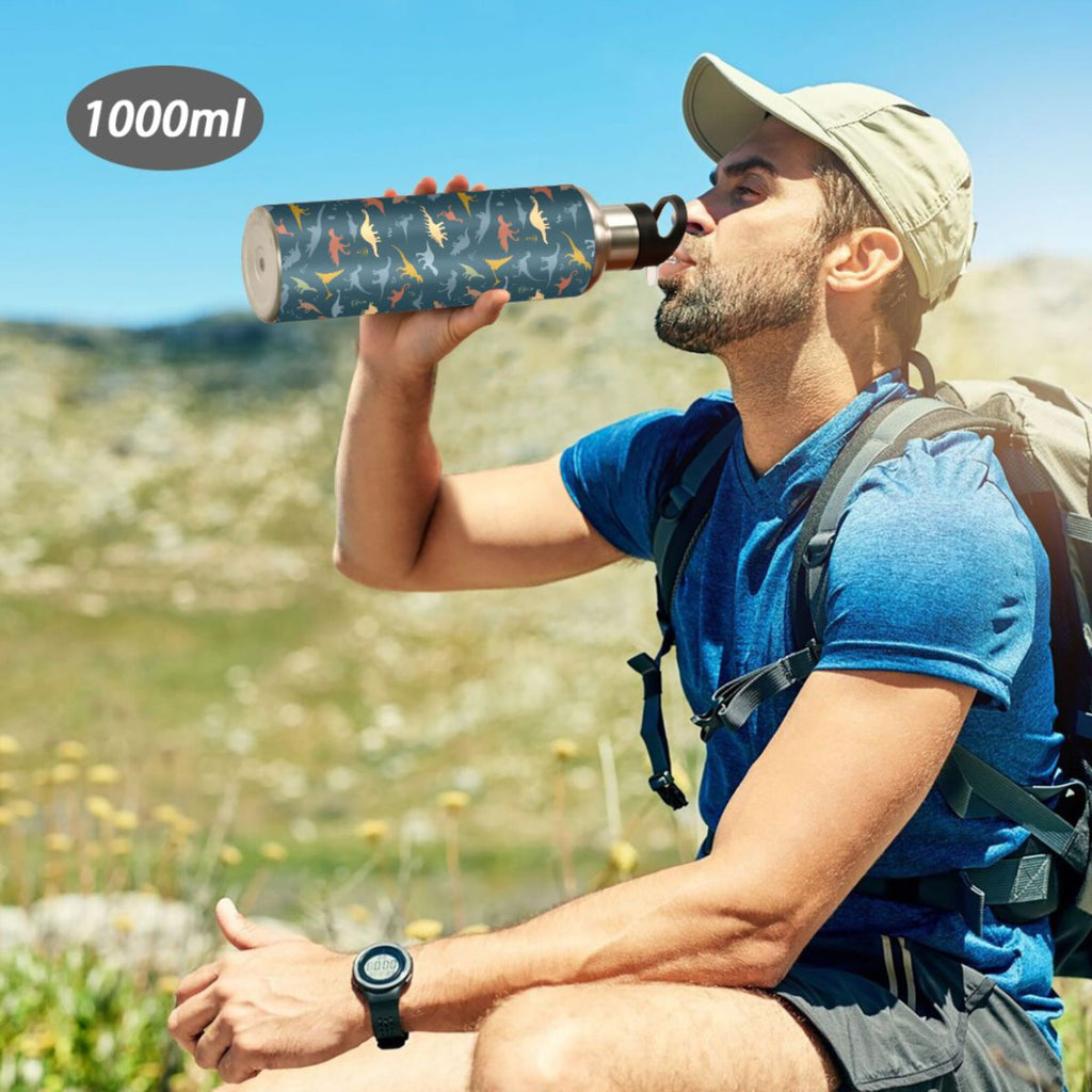 20 OZ Stainless Steel Water Bottle with Straw Lid Q822227