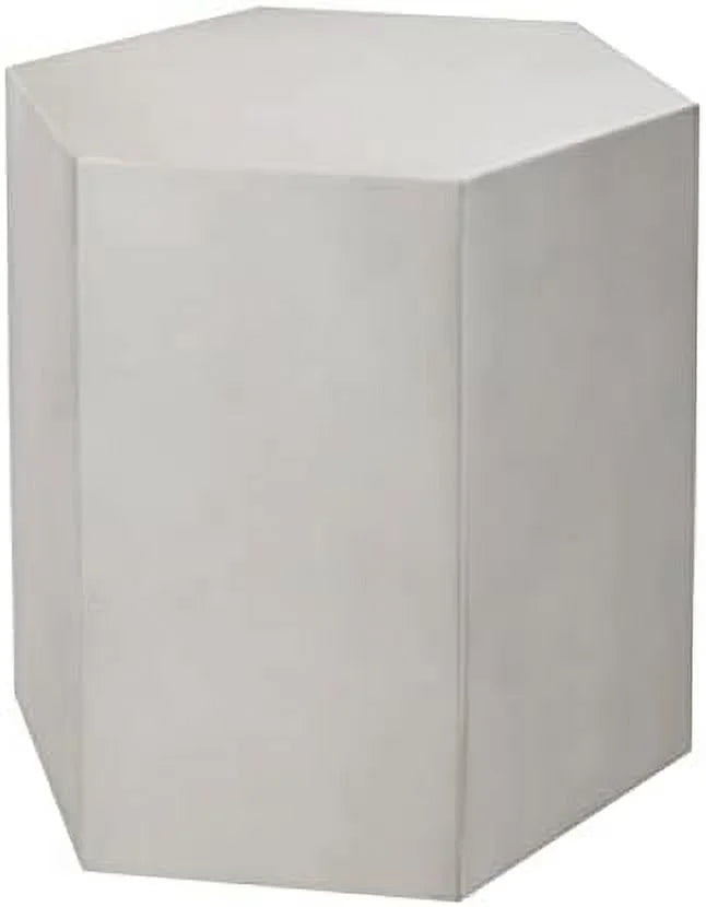 Light Grey Hexagon Concrete Accent Table M256