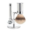 Chrome Silvertip Badger Safety Razor Shaving Set M19026