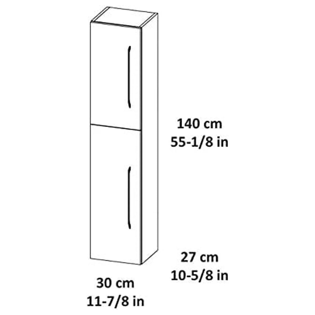 Column Cabinet Ginger Wood Finish Crossbar G3264