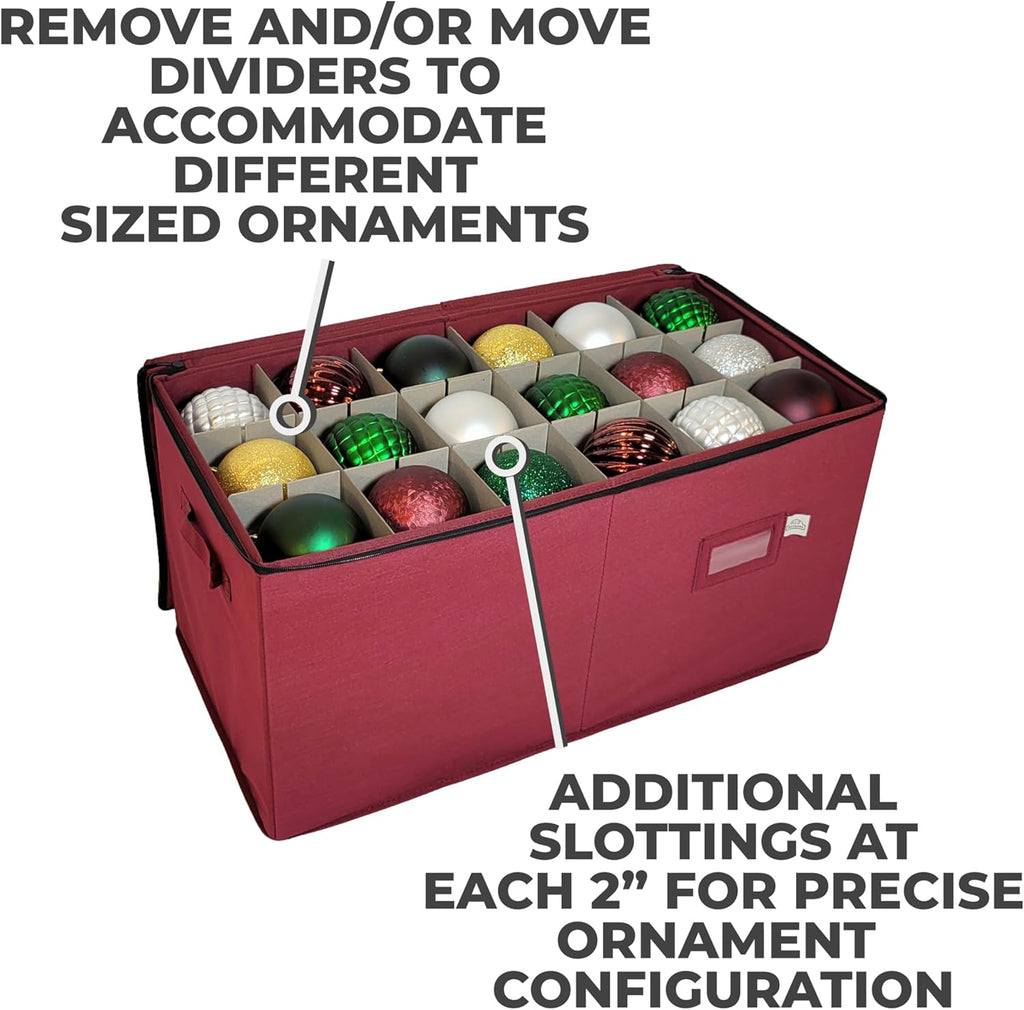 Christmas Ornament Storage Box with Adjustable Dividers H54230