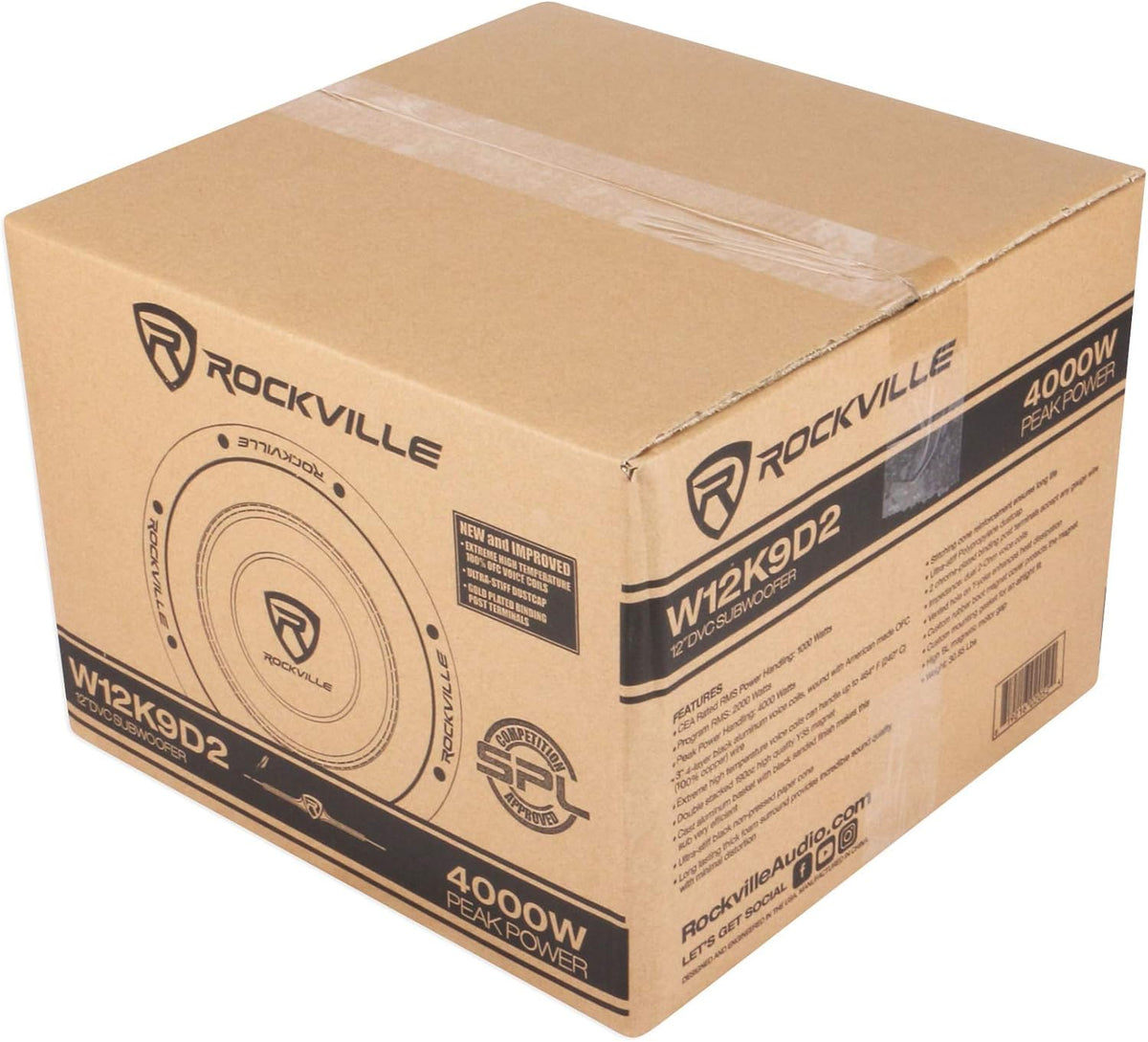 12 8000 Watt Car Subwoofers + Sealed Sub Box Enclosure N67782