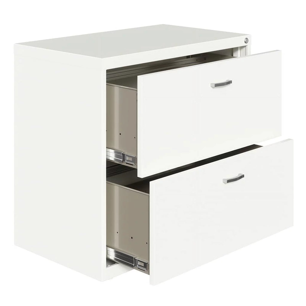 White 2 Drawer Metal Filing Cabinet Set of 2 S20857