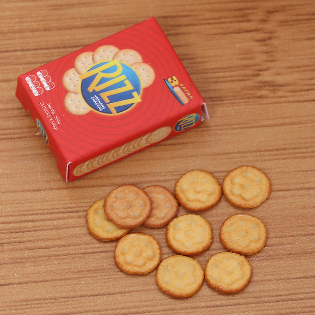 2PCS Mini 1/6 Scale Dollhouse Cookies With Boxes Pretend Play Food Y9198