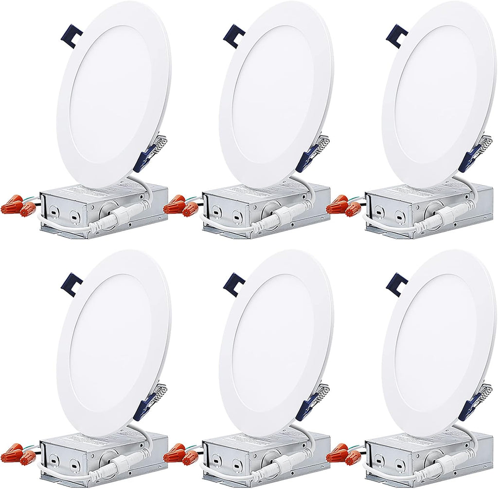 4 Inch Selectable Dimmable Ultra-Thin LED Recessed Light, Pack of 6 R651120