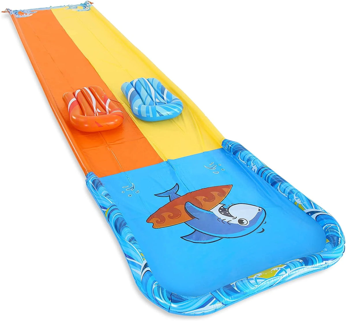 Inflatable Water Slide with 2 Bodyboards Lanes and Sprinkler X22936