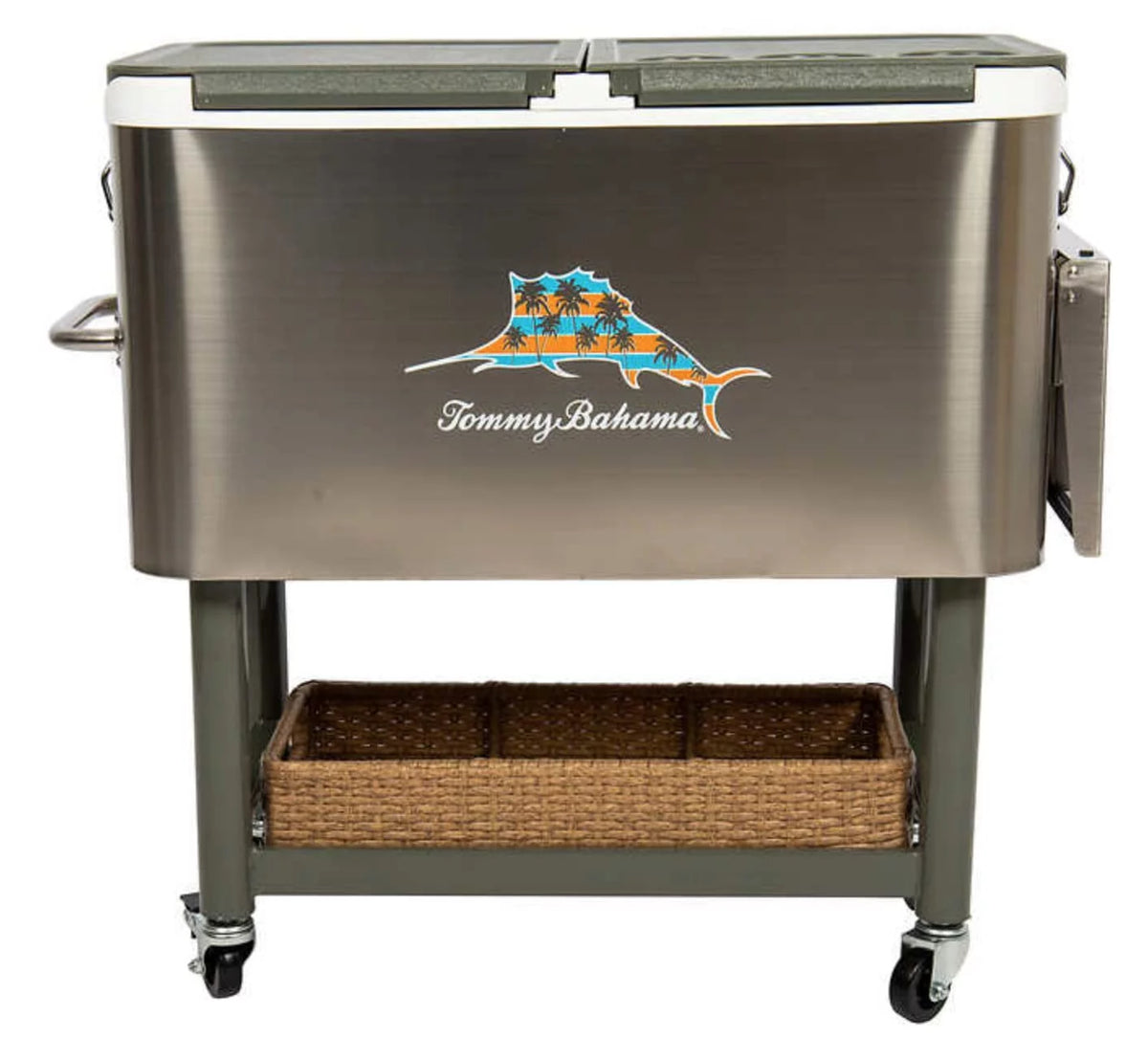 100 Qt Stainless Steel Rolling Cooler T62947