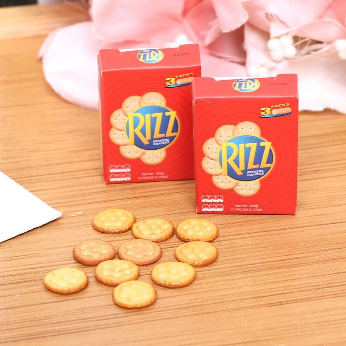 2PCS Mini 1/6 Scale Dollhouse Cookies With Boxes Pretend Play Food Y9198