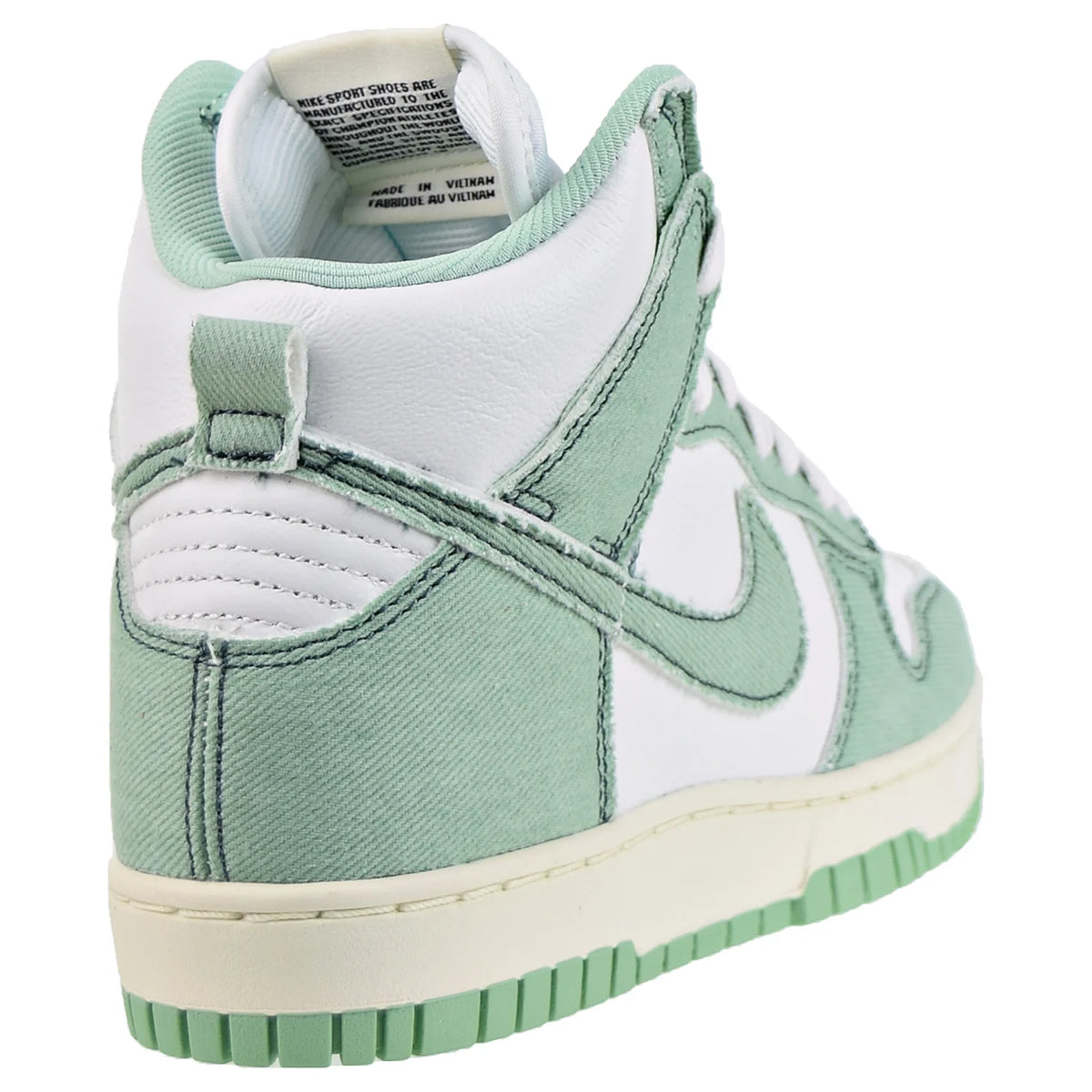 Enamel Green White High-Top Women's Shoes V7690