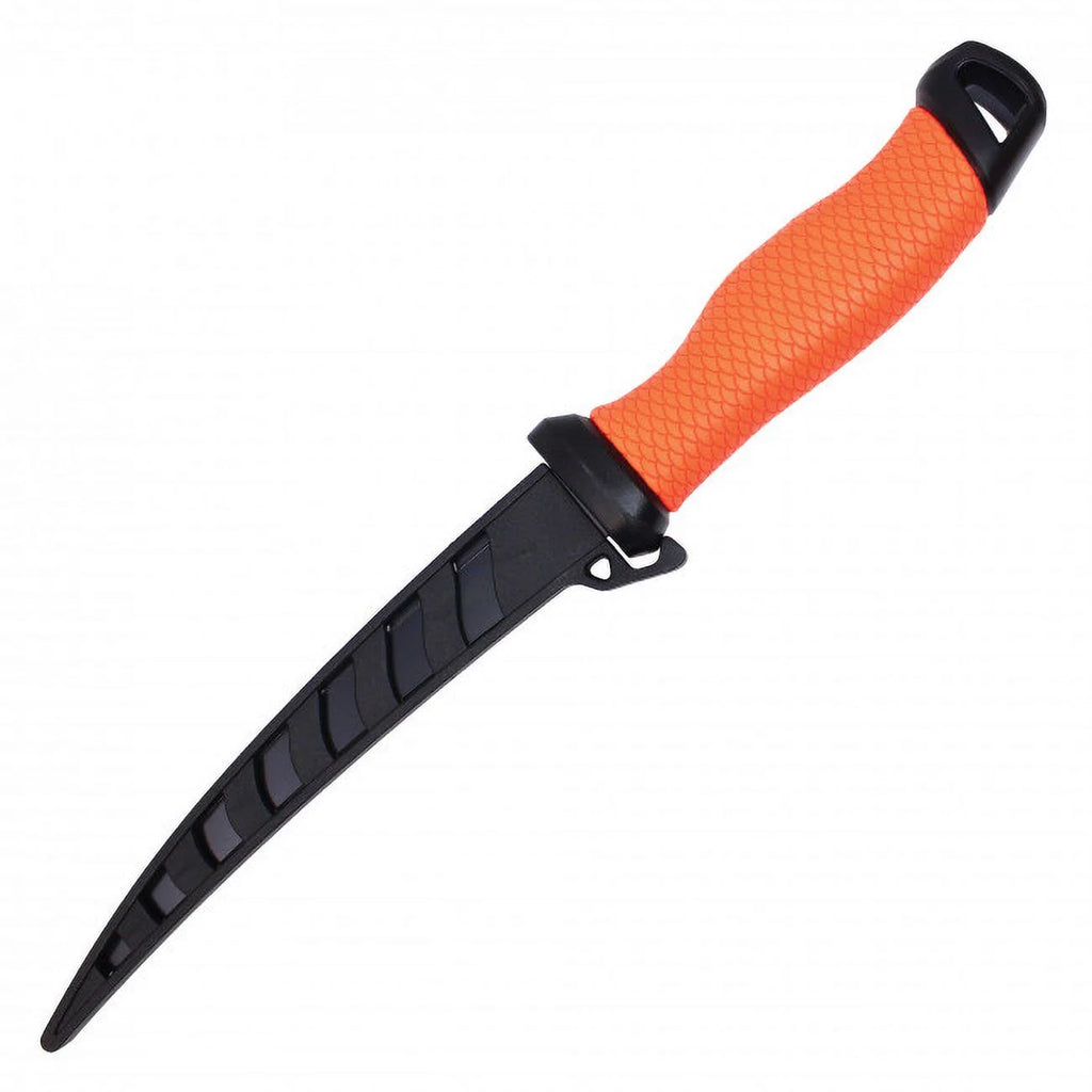 12.5" Filet Knife Orange Handle with Black Sheath U146