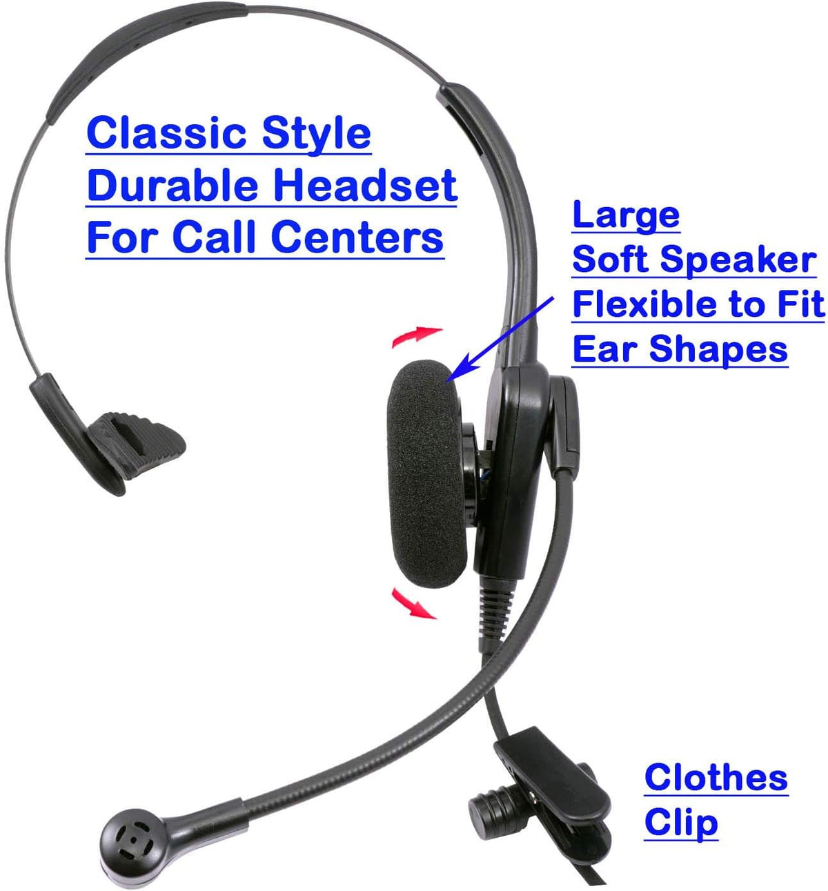 Phone Headset with Noise Cancelling Mic G168