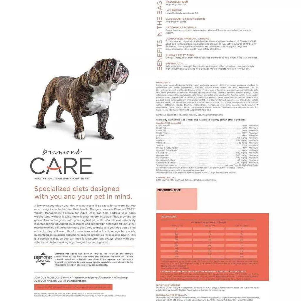 Weight Management Formula Adult Dry Dog Food T609