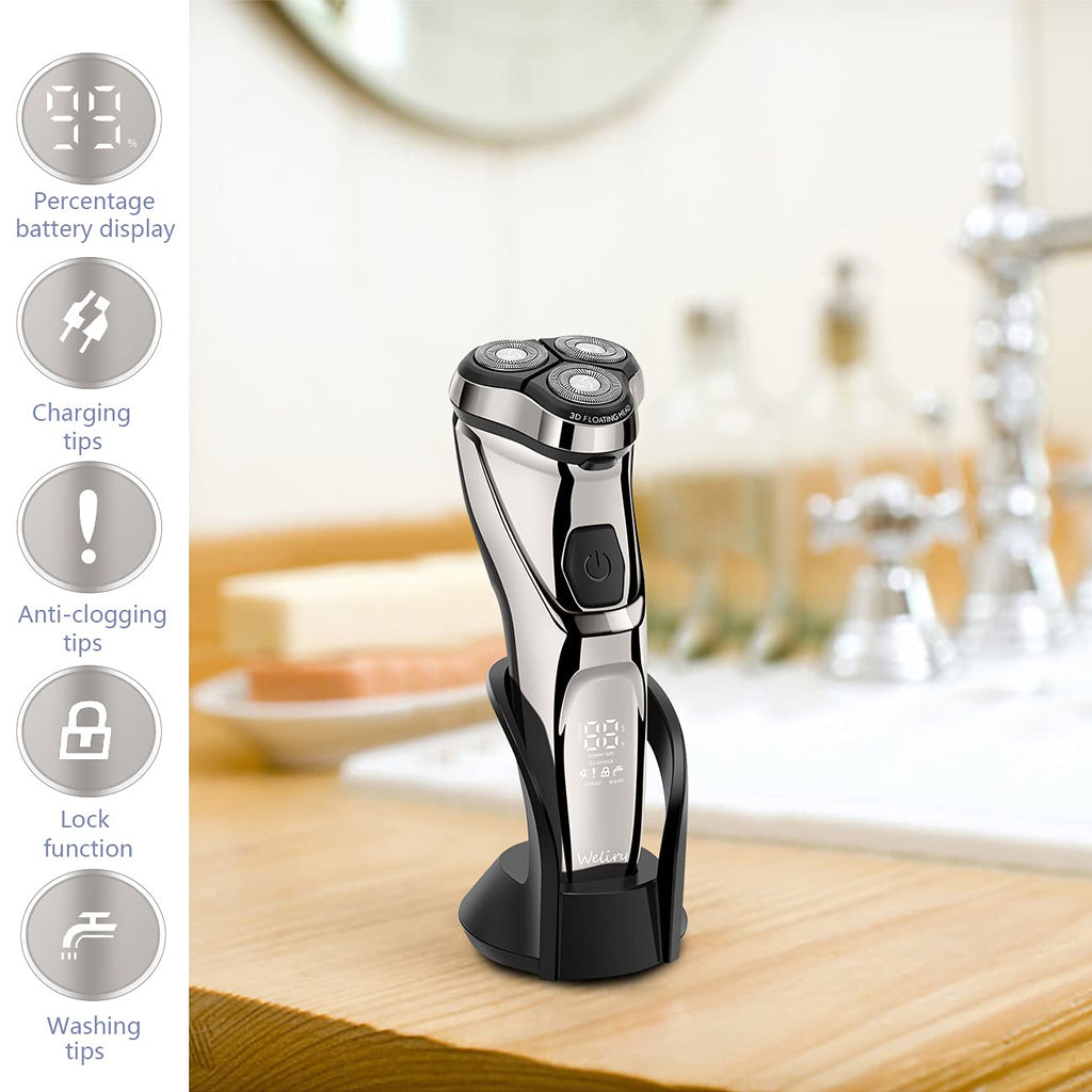 Electric Rotary Razor with Pop-up Trimmer R387