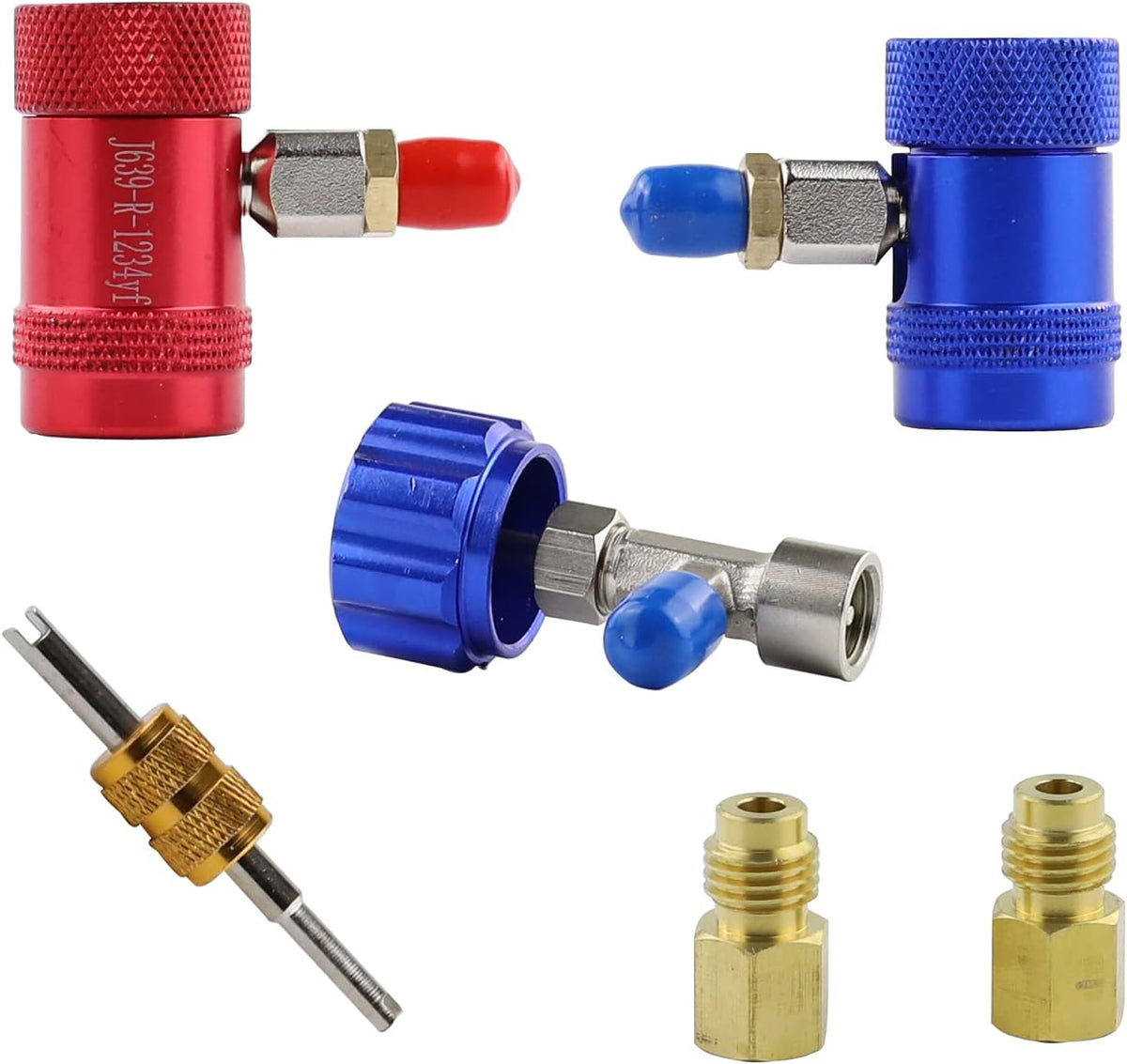 R1234YF A/C Adapter with Can Tap and Valve Core Remover Kit R24021