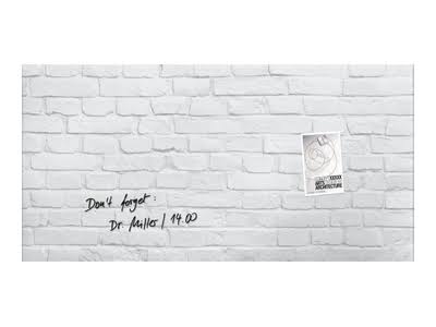White Magnetic Glass Board D865599