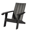 Black Plastic Adirondack Chair with Cup Holder P342149