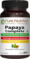 60 Veg Capsules 500mg Papaya Fruit and Leaf Extract N49641