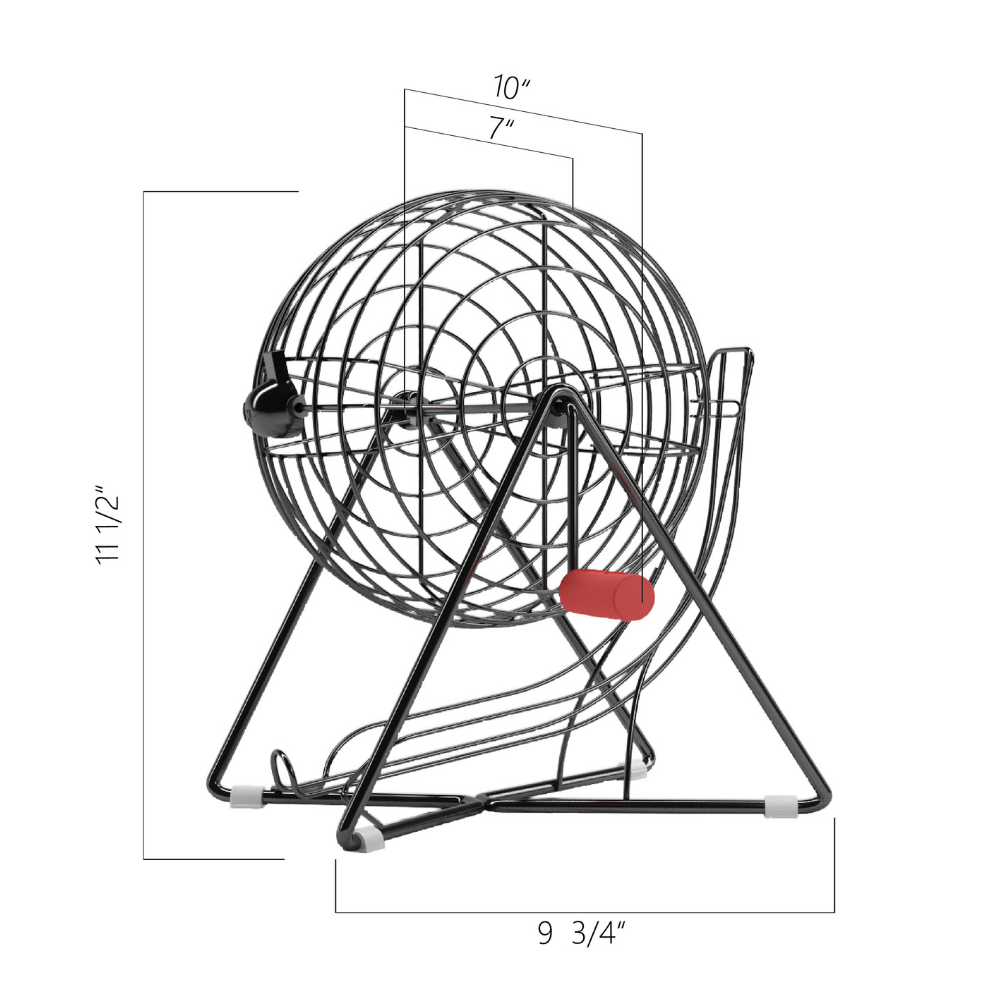 Black Steel Bingo Cage Q854694
