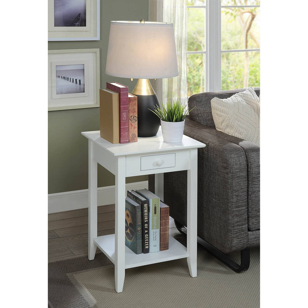White End Table with Drawer/Shelf U344532