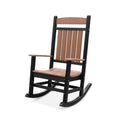Antique Mahogany Rocking Chair with Black Plastic Frame and Slat Seat P680965