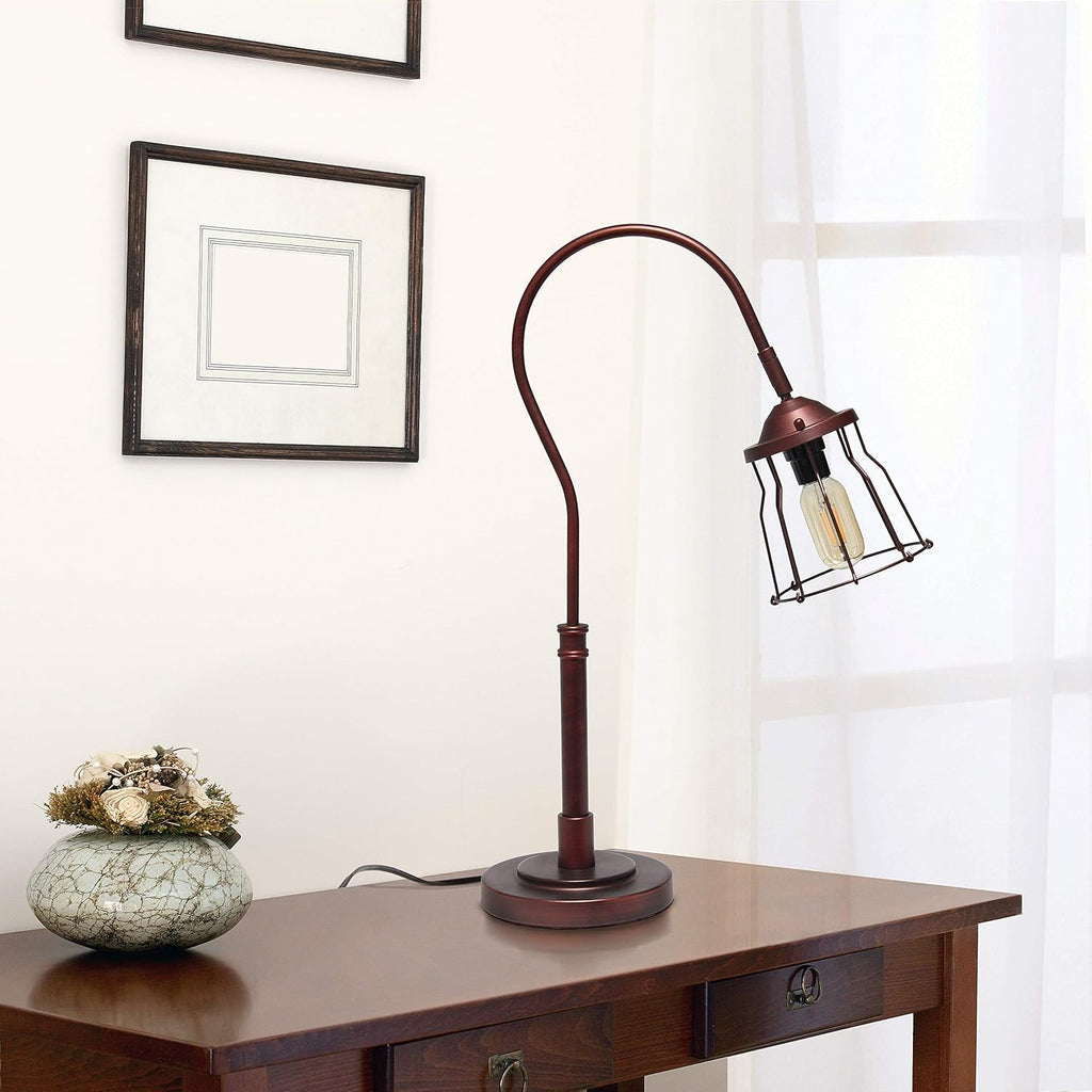 Red Bronze Open Cage Table Lamp B83214