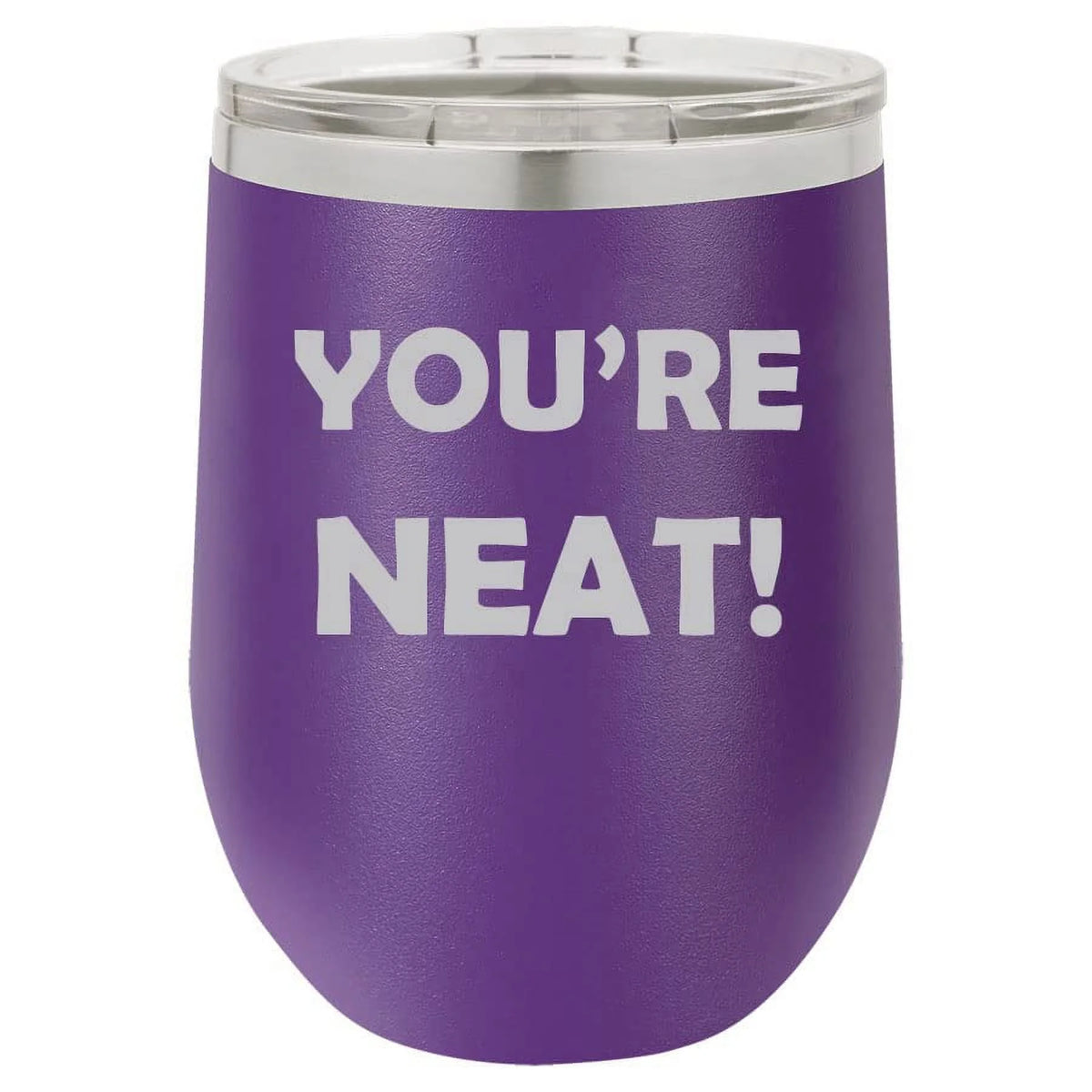 12 oz Double Wall Vacuum Insulated Stainless Steel Stemless Wine Tumbler with Lid J398