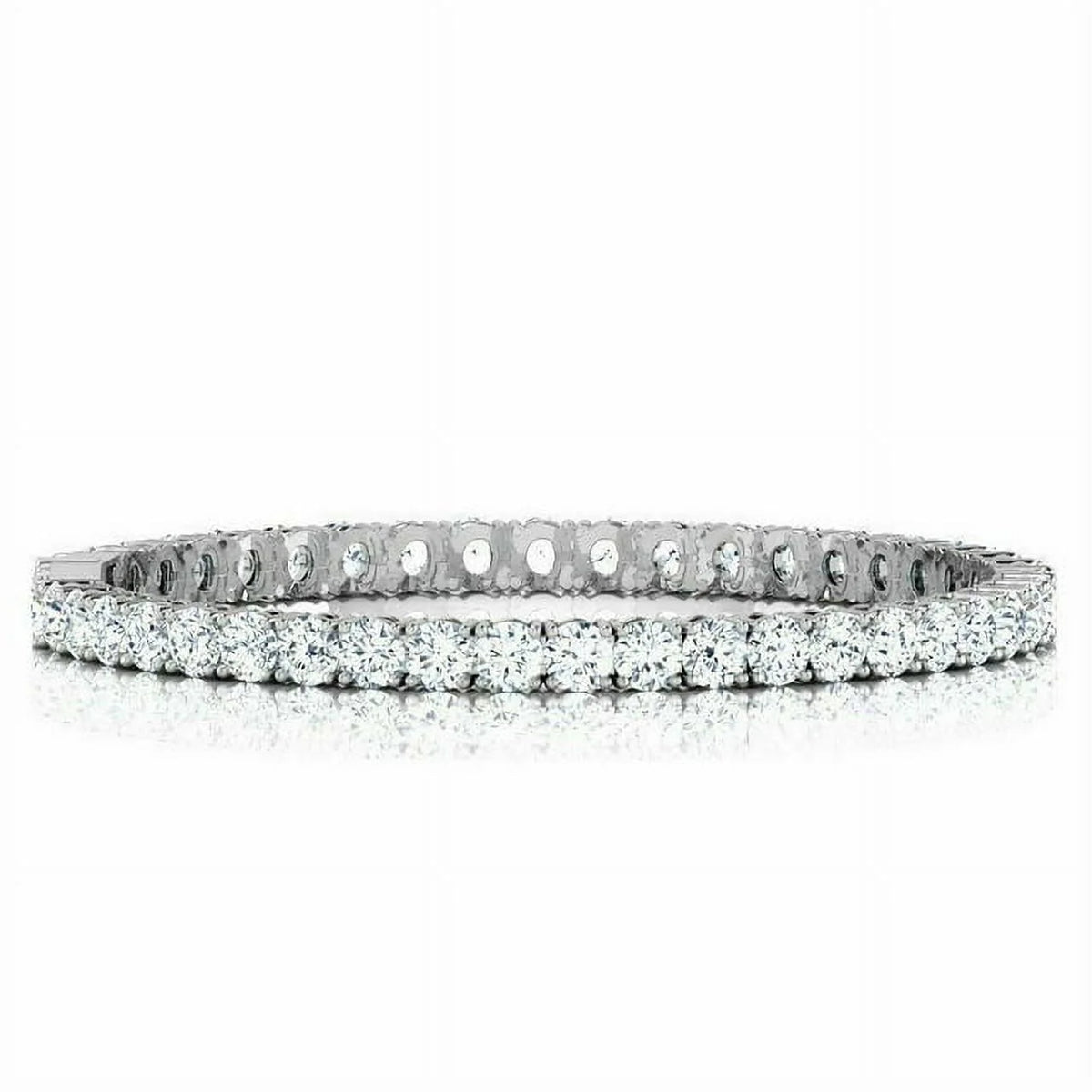 14K White Gold Tennis Bracelet O792690