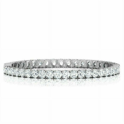 14K White Gold Tennis Bracelet O792690