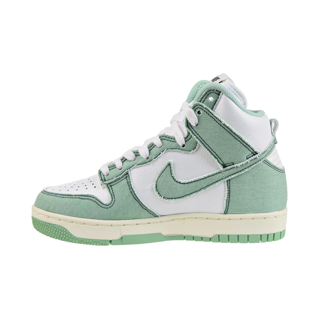 Enamel Green White High-Top Women's Shoes V7690