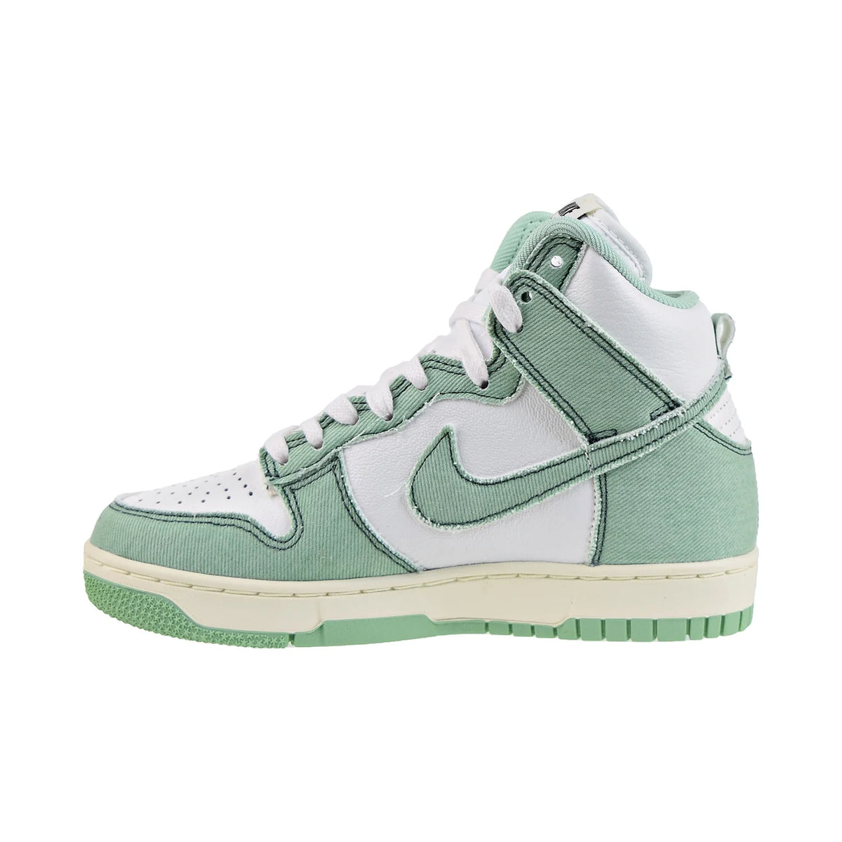Enamel Green White High-Top Women's Shoes V7690