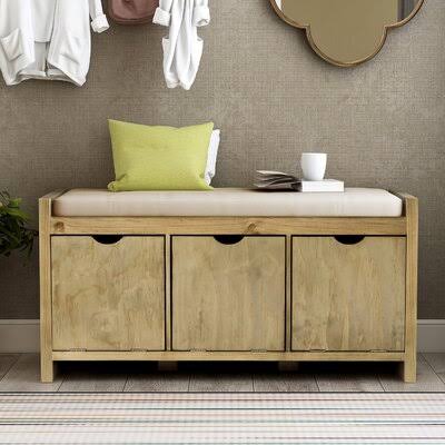 Gray Wash Storage Bench W964935
