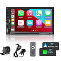 Double Din Car Stereo with 7 Touchscreen Bluetooth Rear Camera U88281