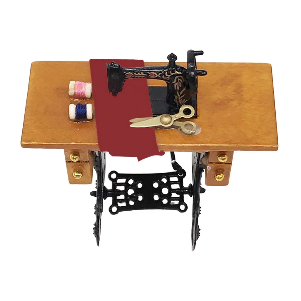 Vintage Sewing Machine Dollhouse Miniature Furniture Accessories X4031