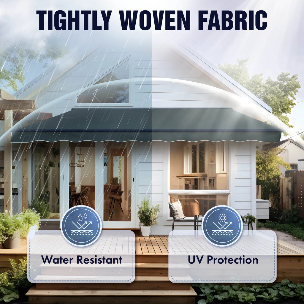 13' x 10' Retractable Patio Awning Canopy K6391