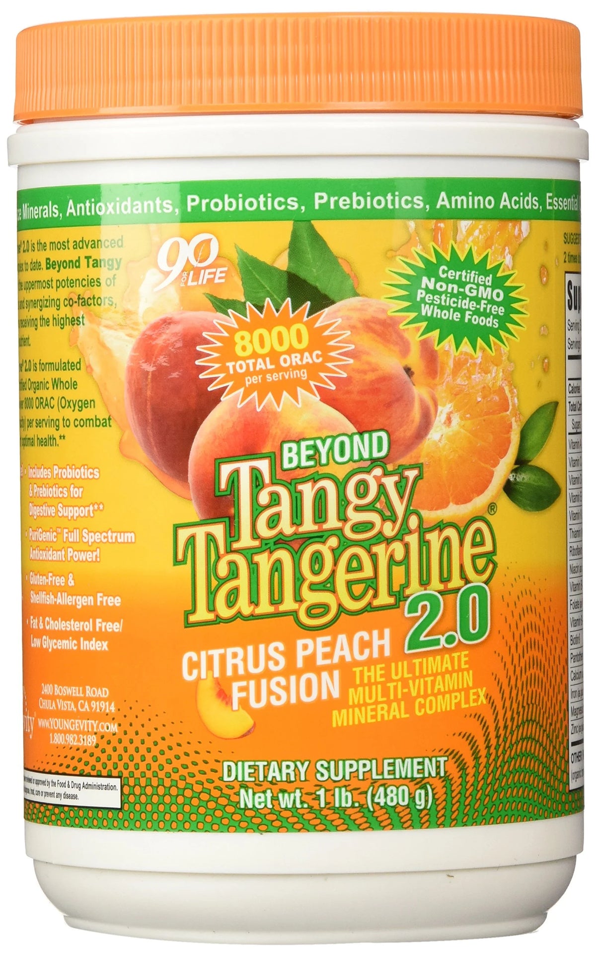 Tangy Tangerine Citrus Peach Fusion 480 G Canister W355700