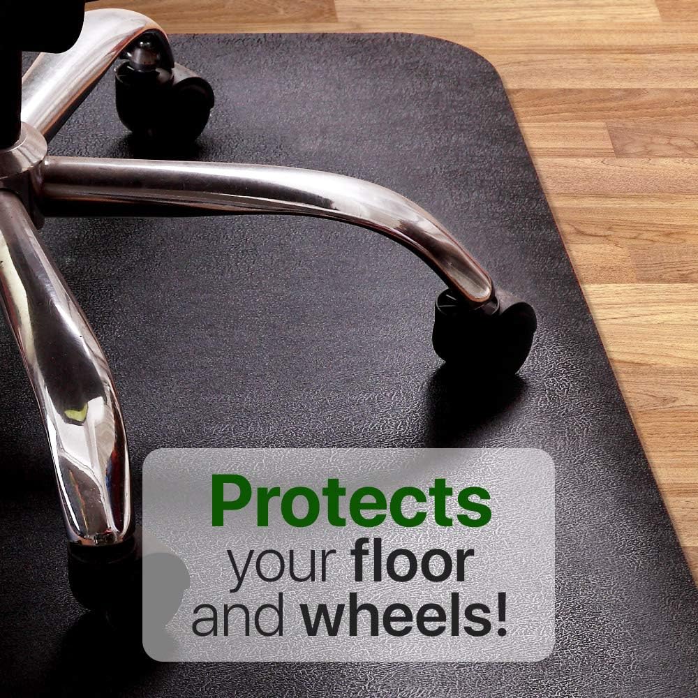 Black Non-Curve 47x35 inches Chair Mat O246650