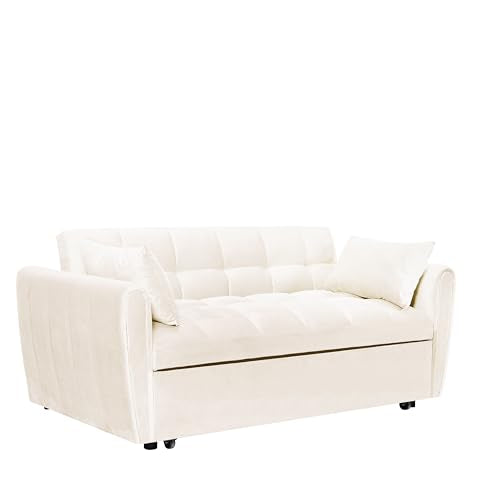 Dark Gray Velvet 3 in 1 Sleeper Sofa Bed R884554