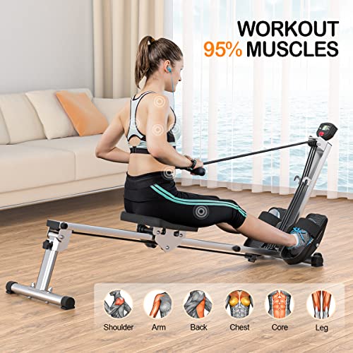 Foldable Rowing Machine with LCD Monitor B80158